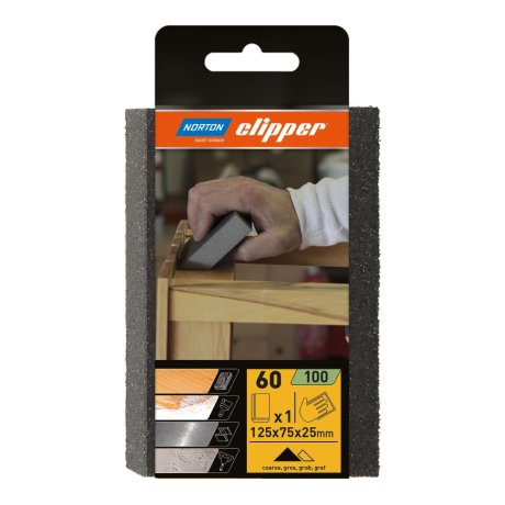 Eponge-de-poncage-125-x-75-x-75-mm-4-faces-deux-angles-grain-60-NORTON-CLIPPER