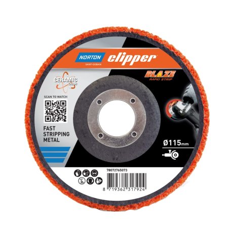 Disque-Rapid-Strip-Blaze-125-mm-gros-grain-pour-metal-NORTON-CLIPPER