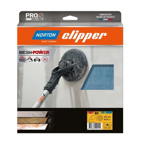 Disque-Mesh-Power-225-mm-grain-80-NORTON-CLIPPER