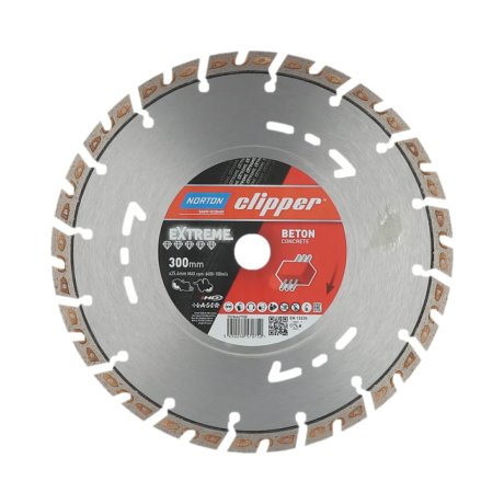 Disque-diamant-Extreme-Beton-300-x-25-4-mm-hauteur-segment-15-mm-NORTON-CLIPPER