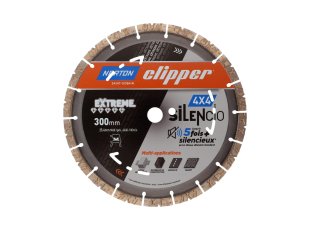 Disque-diamant-Clipper-4x4-Silencio-300-x-25-4-mm-hauteur-segment-13-mm-NORTON-CLIPPER