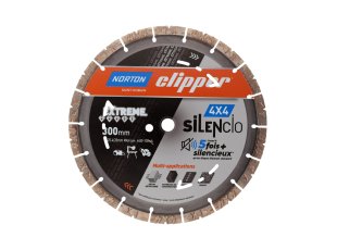 Disque-diamant-Clipper-4x4-Silencio-300-x-20-25-4-mm-hauteur-segment-13-mm-NORTON-CLIPPER