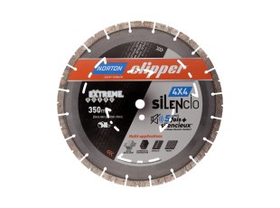 Disque-diamant-Clipper-4x4-Silencio-350-x-20-mm-hauteur-segment-13-mm-NORTON-CLIPPER