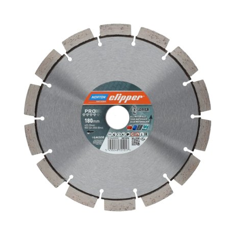 Disque-diamant-Pro-4x4-Explorer-180-x-22-23-mm-hauteur-segment-10-mm-NORTON-CLIPPER