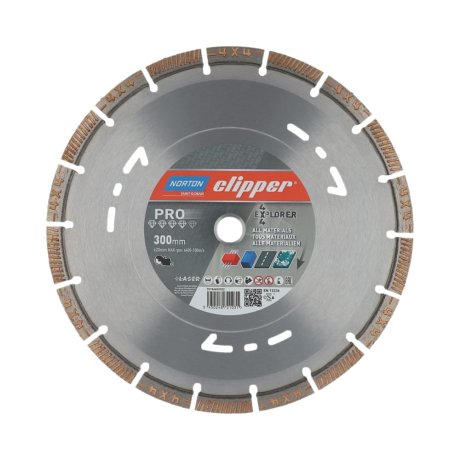 Disque-diamant-Pro-4x4-Explorer-300-x-20-mm-hauteur-segment-12-mm-NORTON-CLIPPER