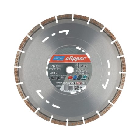 Disque-diamant-Pro-4x4-Explorer-350-x-20-25-4-mm-hauteur-segment-12-mm-NORTON-CLIPPER
