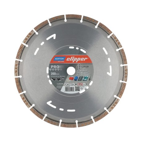 Disque-diamant-Pro-4x4-Explorer-350-x-25-4-mm-hauteur-segment-12-mm-NORTON-CLIPPER
