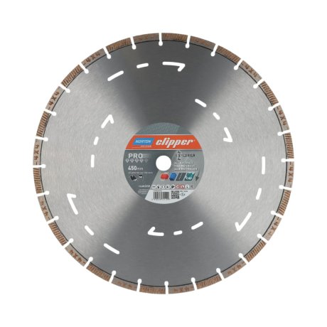 Disque-diamant-Pro-4x4-Explorer-450-x-25-4-mm-hauteur-segment-12-mm-NORTON-CLIPPER