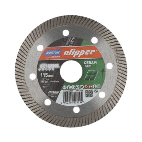 Disque-diamant-Extreme-Ceramic-Turbo-115-x-22-23-mm-hauteur-segment-10-1-4-mm-NORTON-CLIPPER