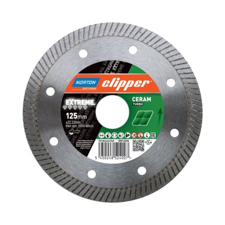 Disque-diamant-Extreme-Ceramic-Turbo-125-x-22-23-mm-hauteur-segment-10-1-4-mm-NORTON-CLIPPER