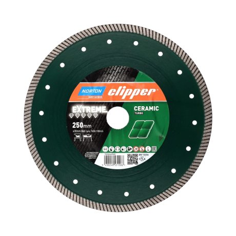 Disque-diamant-Extreme-Ceramic-Turbo-250-x-30-mm-hauteur-segment-10-1-6-mm-NORTON-CLIPPER
