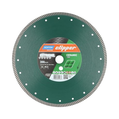 Disque-diamant-Extreme-Ceramic-Turbo-300-x-25-4-mm-hauteur-segment-10-1-9-mm-NORTON-CLIPPER