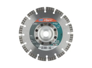 Disque-diamant-Pro-Granit-Turbo-230-x-70-22-23-mm-avec-flasque-hauteur-segment-12-2-6-mm-NORTON-CLIPPER