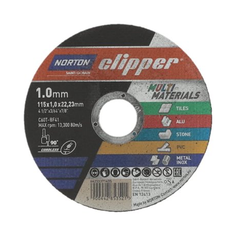 Disque-a-tronconner-Coupe-Tout-multi-usage-115-x-1-x-22-23-mm-NORTON-CLIPPER