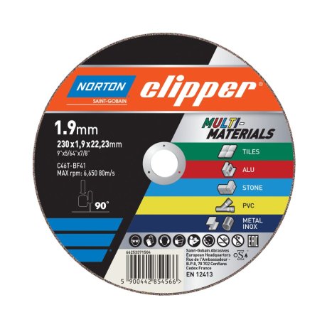 Disque-a-tronconner-Coupe-Tout-multi-usage-230-x-1-9-x-22-23-mm-NORTON-CLIPPER