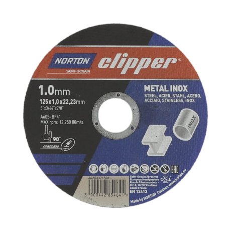 Disque-a-tronconner-metal-et-inox-125-x-1-x-22-23-mm-NORTON-CLIPPER