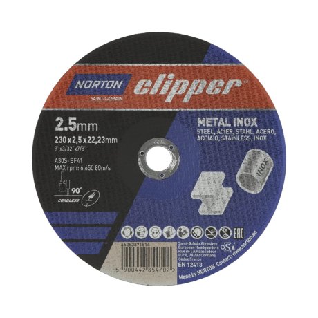Disque-a-tronconner-metal-et-inox-230-x-2-5-x-22-23-mm-NORTON-CLIPPER