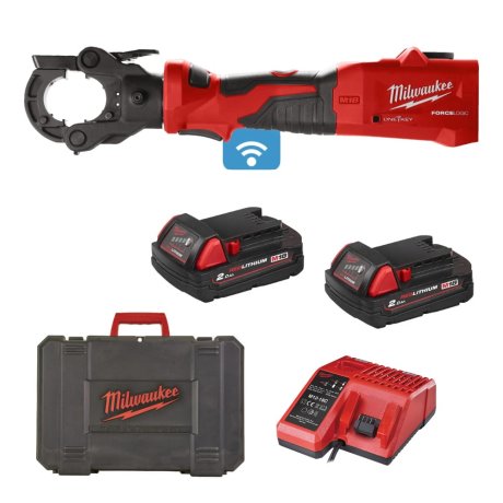 Sertisseuse hydraulique 60 kN M18™ Force Logic™ One-Key™ avec 2x 2Ah, chargeur & coffret - MILWAUKEE