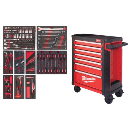Servante Toolguard™ 30″ / 78 cm équipée 206 outils HT Standard - MILWAUKEE