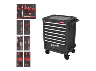 Servante équipée Toolguard™ 7 tiroirs 69 cm 131 outils grise - MILWAUKEE