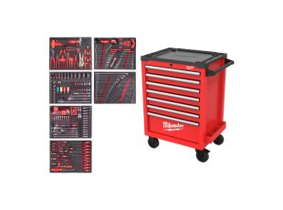 Servante Toolguard™ rouge équipée de 337 outils, 7 tiroirs 69 cm - MILWAUKEE