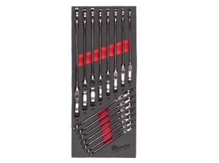 Module mousse clés à cliquet Max Bite™ à tête flexible 15 pièces - MILWAUKEE