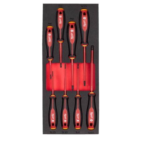 Module mousse tournevis VDE Tri-Lobe 8 pièces - MILWAUKEE