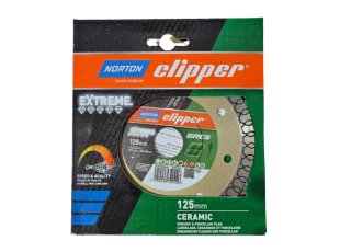 Disque diamant Extreme Grès Ø125 x 22,23 mm, hauteur segment 10/1,2 mm - NORTON CLIPPER