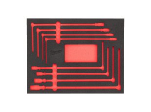 Module mousse vide Packout™ pour 8 clés en T à douilles pivotantes - MILWAUKEE