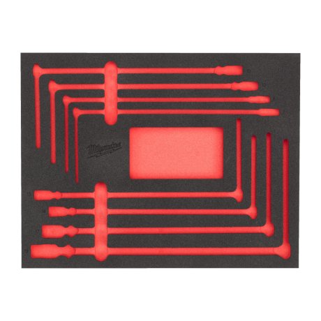 Module mousse vide Packout™ pour 8 clés en T à douilles pivotantes - MILWAUKEE