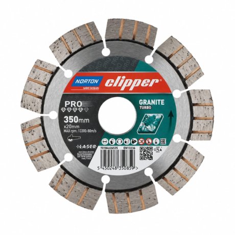 Disques-diamant-Pro-Granit-Turbo-pour-granit-marbre-et-pierre-naturelle-diametre-et-alesage-au-choix-NORTON-CLIPPER