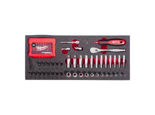 Module Toolguard™ douilles et embouts 1/4″, 76 pièces - MILWAUKEE