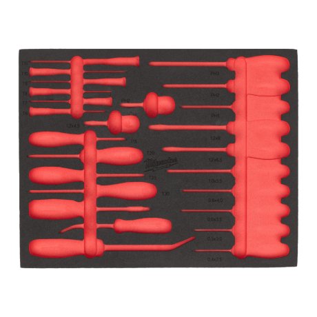 Module mousse vide Toolguard™ pour cliquets, douilles et embouts 1/4″ et 3/8″ - MILWAUKEE