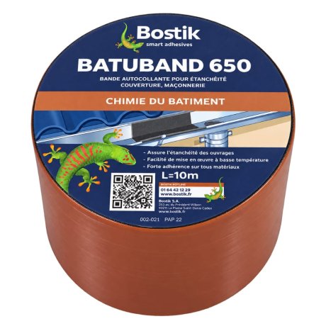 Bande adhésive d'étanchéité Batuband 650, 10 cm, orange - BOSTIK